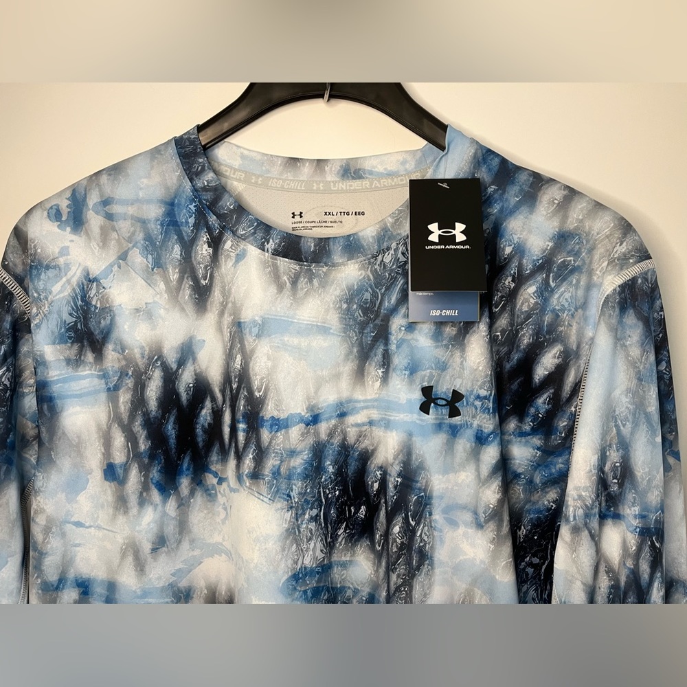 Under Armour Stretch wBreathable Mesh Back Long Sleeved Crew Neck Active Top - Picture 6 of 16